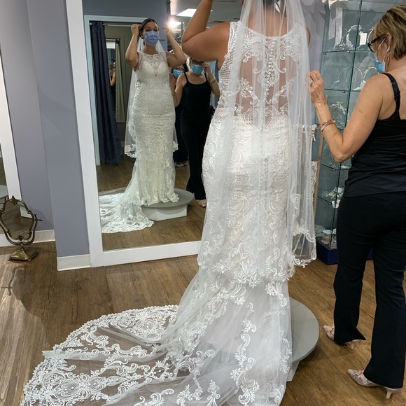 2021 Brand new couture line wedding dress with tags. Never worn. Never altered. - Picture 3 of 10